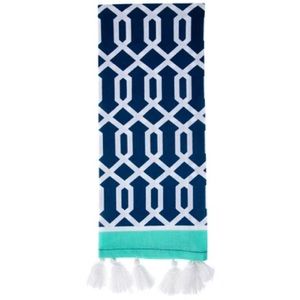 Navy & White Trellis Kitchen Towel